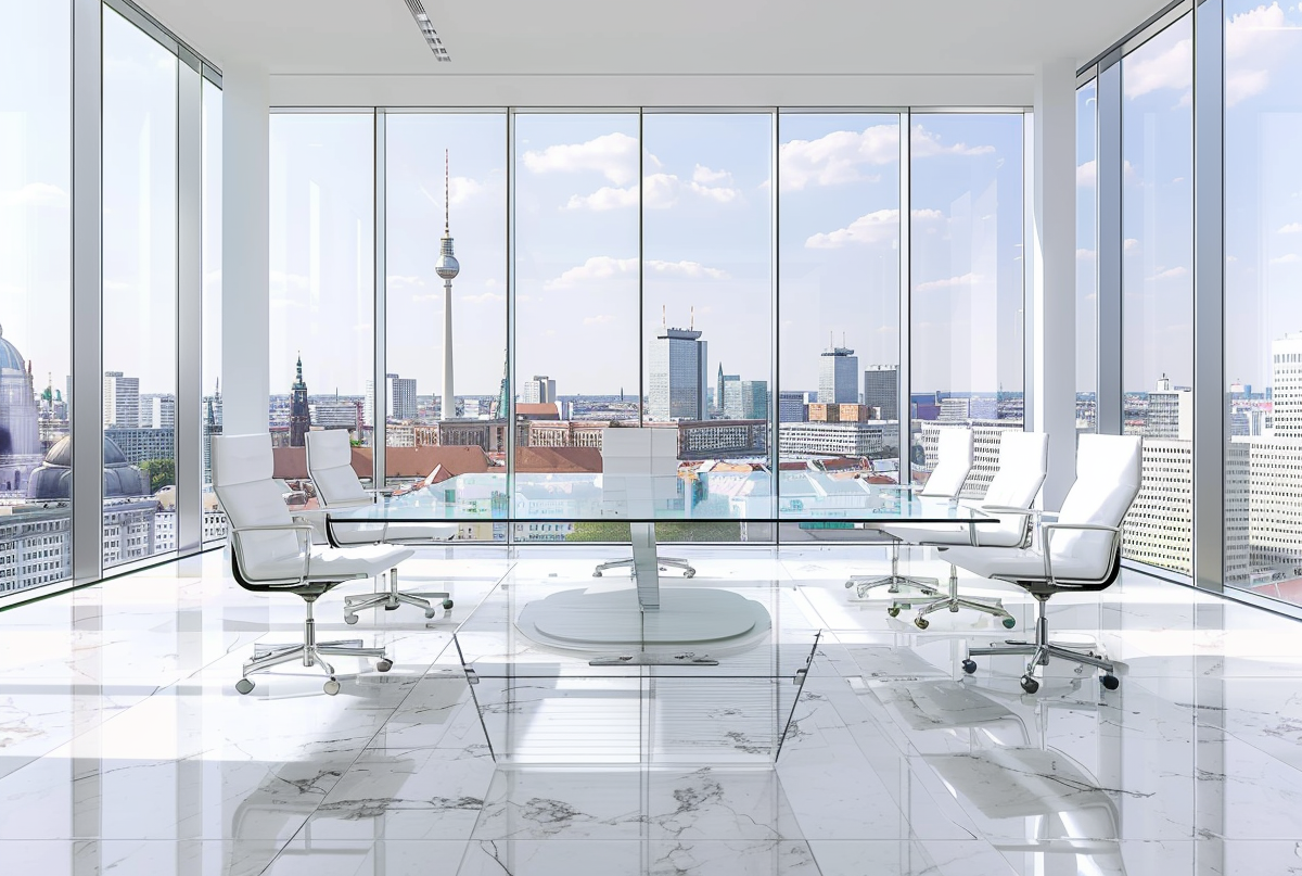 Konferenzraum mit Berliner Skyline